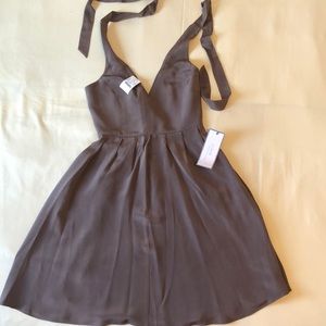 J Crew, sz 2, backless party dress, tan